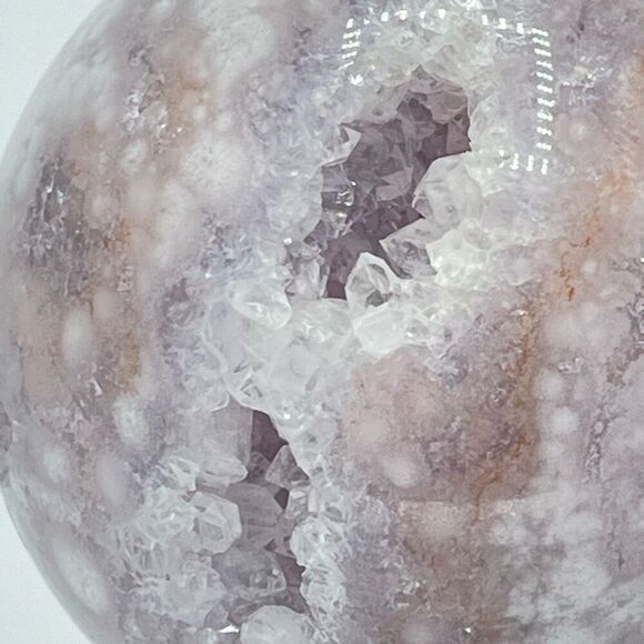 Pink amethyst flower agate crystal healing stone 2.25 inches druzy points - Picture 8 of 13